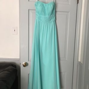 Mori Lee Chiffon Bridesmaids Ice Blue Dress Size 8